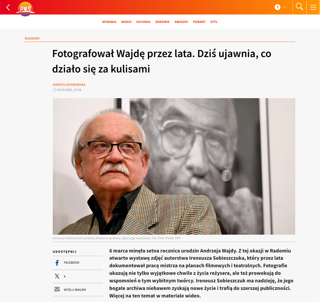 Fotografował Wajdę przez lata. Dziś ujawnia, co działo się za kulisami